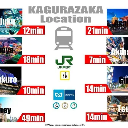 新宿/神楽坂駅徒歩1分/80㎡の広々としたお部屋 东京 Exterior photo